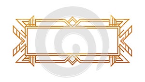 Ornate Geometric Golden Rectangle Frame, vector design Generative AI