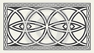 Ornate Geometric Interlocking Circular Pattern, vector design Generative AI