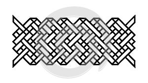 Ornate Geometric Interlocking Pattern Abstract Design, vector design Generative AI