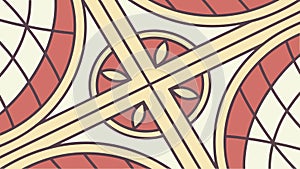 Ornate Geometric Interlocking Pattern Decorative Element, vector design Generative AI
