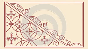 Ornate Geometric & Lace Border Frame, vector design Generative AI