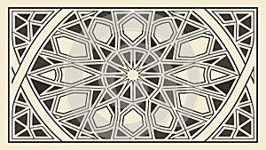 Ornate Geometric Mandala Pattern Traditional Decorative, vector design Generative AI