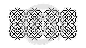 Ornate Geometric Pattern Border, Intricate Abstract Design Element, vector design Generative AI