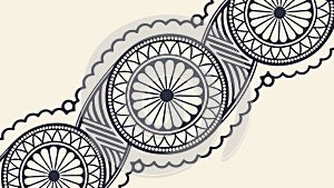 Ornate Geometric Pattern Border Vector, Abstract Decorative Element, vector design Generative AI