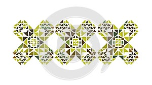 Ornate Geometric Pattern with Interlocking Shapes, Decorative Element, vector design Generative AI