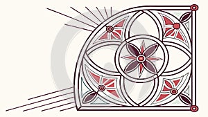 Ornate Geometric Pattern Tile or Design Element, vector design Generative AI