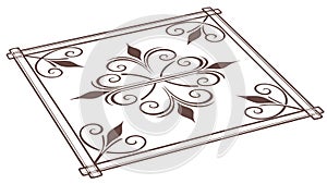 Ornate Geometric Square Panel Vector, vector design Generative AI