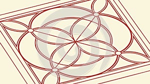 Ornate Geometric Square Pattern: Decorative Design Element, vector design Generative AI