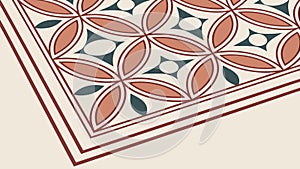 Ornate Geometric Tile Pattern Background, vector design Generative AI
