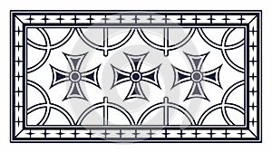 Ornate Geometric Tile Pattern Elegant Decorative Flooring Design, vector design Generative AI