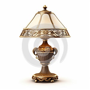 Ornate Gold Lamp: Retro Charm And Lively Tableaus