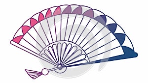 Ornate Hand Fan with Elegant Pattern, Decorative Accessory, vector design Generative AI