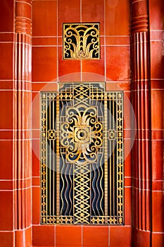 Ornate Heating Vent in the Art Deco style of Design and Building