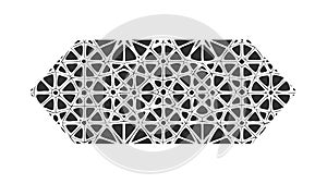 Ornate Hexagonal Geometric Seamless Pattern, vector design Generative AI