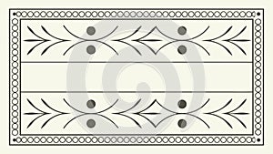 Ornate Horizontal Border Frame, vector design Generative AI