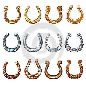 Ornate Horseshoes Set