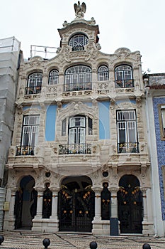 Ornate iconic building housing the Art Nouveau Museum, Museu de Arte Nova, Aveiro, Portugal