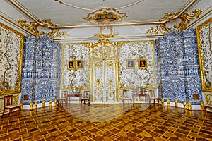 Ornate interior of the Catherine Palace