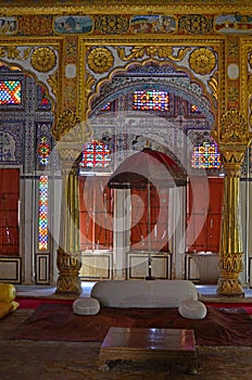 Ornate Interior, Meherangarh Fort, Jodhpur, Rajasthan, India