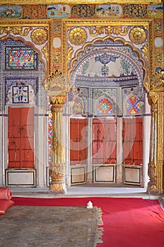 Ornate Interior, Meherangarh Fort, Jodhpur, Rajasthan, India