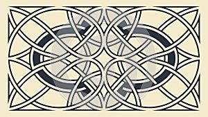Ornate Interlocking Celtic Knot Pattern Vector, vector design Generative AI