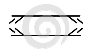 Ornate Interlocking Geometric Pattern Border, vector design Generative AI