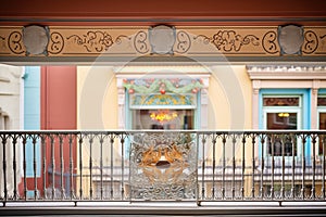ornate ironwork on balconies