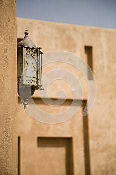 Ornate Lantern On Al Ain Palace Museum Wall