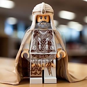 Ornate Lego Minifigure In Orientalist Robe And Cloak