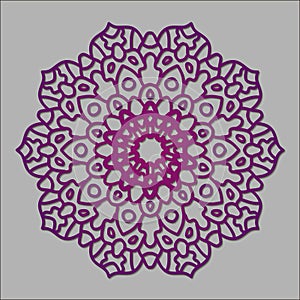 Ornate mandala round pattern.