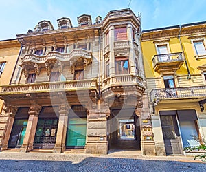 The ornate mansion on Corso Umberto I, Lodi, Italy