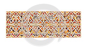 Ornate Mediterranean Tile Pattern, Decorative Ceramic Background, vector design Generative AI