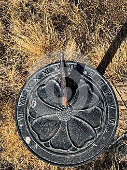 Ornate Metal Sundial To Tell Time