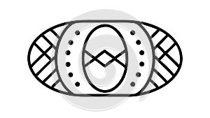 Ornate Oval Pattern Icon Decorative, vector design Generative AI