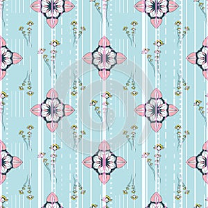 ORNATE PATTERN WITH FLORAL ELEMENTS