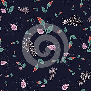 ORNATE PATTERN WITH FLORAL ELEMENTS