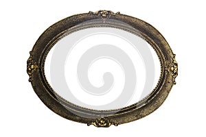 Ornate Picture Frame Isolated On White Background. Antique and V