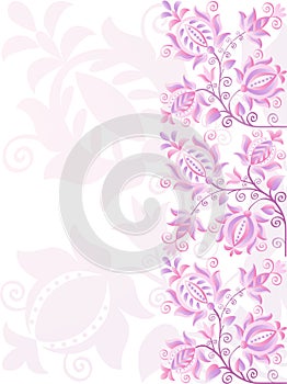 Ornate pink flower design