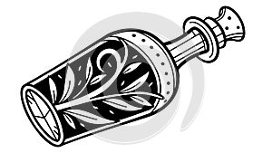 Ornate Potion Bottle, Magic and Alchemy, vector design Generative AI