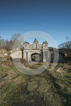 Ornate railway bridge on the UK west coast mainline