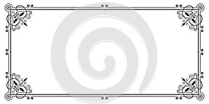 Ornate rectangular black frame.