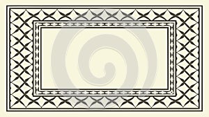 Ornate Rectangular Border: Elegant Decorative Frame Element, vector design Generative AI