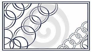 Ornate Rectangular Floral Frame Border, vector design Generative AI