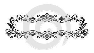 Ornate rectangular frame decorative vintage border design, vector design Generative AI