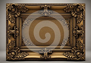 Ornate rectangular frame with elaborate decorative elements in