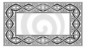 Ornate Rectangular Frame, Elegant Border Motif, vector design Generative AI