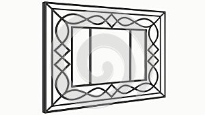 Ornate Rectangular Frame with Intricate Celtic Knot Design - Decorative Vector Art, vector design Generative AI