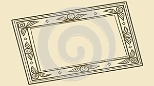 Ornate Rectangular Frame with Intricate Decorative Details, vector design Generative AI