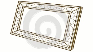Ornate rectangular frame, intricate vintage design, vector design Generative AI