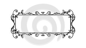 Ornate Rectangular Frame Vintage Border Design Element, vector design Generative AI
